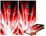 Cornhole Game Board Vinyl Skin Wrap Kit - Premium Laminated - Lightning Red fits 24x48 game boards (GAMEBOARDS NOT INCLUDED)