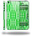 Skull And Crossbones Pattern Green - Decal Style Vinyl Skin (fits Apple Original iPhone 5, NOT the iPhone 5C or 5S)