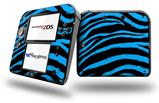 Zebra Blue - Decal Style Vinyl Skin fits Nintendo 2DS - 2DS NOT INCLUDED