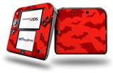Deathrock Bats Red - Decal Style Vinyl Skin fits Nintendo 2DS - 2DS NOT INCLUDED