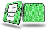 Skull And Crossbones Pattern Green - Decal Style Vinyl Skin fits Nintendo 2DS - 2DS NOT INCLUDED