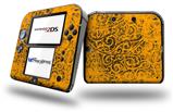 Folder Doodles Orange - Decal Style Vinyl Skin fits Nintendo 2DS - 2DS NOT INCLUDED