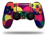 WraptorSkinz Skin compatible with Sony PS4 Dualshock Controller PlayStation 4 Original Slim and Pro Brushed Cirlces Multi Dark (CONTROLLER NOT INCLUDED)