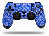WraptorSkinz Skin compatible with Sony PS4 Dualshock Controller PlayStation 4 Original Slim and Pro Gothic Punk Pattern Blue (CONTROLLER NOT INCLUDED)