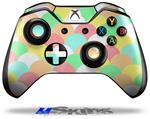 Decal Skin Wrap fits Microsoft XBOX One Wireless Controller Brushed Cirlces Multi Light