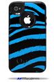 Zebra Blue - Decal Style Vinyl Skin fits Otterbox Commuter iPhone4/4s Case (CASE SOLD SEPARATELY)