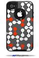 Locknodes 04 Red - Decal Style Vinyl Skin fits Otterbox Commuter iPhone4/4s Case (CASE SOLD SEPARATELY)