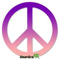Smooth Fades Pink Purple - Peace Sign Car Window Decal 6 x 6 inches