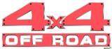 Solid Color Coral - 4x4 Decal Bolted 13x5.5 (2 Decal Set)