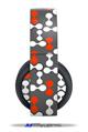 Vinyl Decal Skin Wrap compatible with Original Sony PlayStation 4 Gold Wireless Headphones Locknodes 04 Red (PS4 HEADPHONES  NOT INCLUDED)