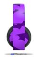 Vinyl Decal Skin Wrap compatible with Original Sony PlayStation 4 Gold Wireless Headphones Deathrock Bats Purple (PS4 HEADPHONES  NOT INCLUDED)
