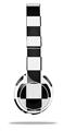 Skin Decal Wrap compatible with Beats Solo 2 WIRED Headphones Checkers White (HEADPHONES NOT INCLUDED)