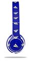 Skin Decal Wrap compatible with Beats Solo 2 WIRED Headphones Paper Planes Royal Blue (HEADPHONES NOT INCLUDED)