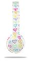 Skin Decal Wrap compatible with Beats Solo 2 WIRED Headphones Kearas Hearts White (HEADPHONES NOT INCLUDED)