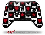 Hearts and Stars Red - Decal Style Skin fits original Amazon Fire TV Gaming Controller