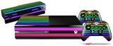 Stripes Rainbow - Holiday Bundle Decal Style Skin fits XBOX One Console Original, Kinect and 2 Controllers (XBOX SYSTEM NOT INCLUDED)