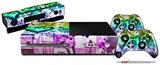 Scene Kid Sketches Rainbow - Holiday Bundle Decal Style Skin fits XBOX One Console Original, Kinect and 2 Controllers (XBOX SYSTEM NOT INCLUDED)