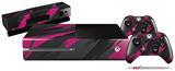 Jagged Camo Hot Pink - Holiday Bundle Decal Style Skin fits XBOX One Console Original, Kinect and 2 Controllers (XBOX SYSTEM NOT INCLUDED)