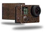 Folder Doodles Chocolate Brown - Decal Style Skin fits GoPro Hero 4 Black Camera (GOPRO SOLD SEPARATELY)