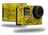 Folder Doodles Yellow - Decal Style Skin fits GoPro Hero 4 Black Camera (GOPRO SOLD SEPARATELY)