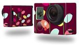 Plain Leaves On Burgundy - Decal Style Skin fits GoPro Hero 3+ Camera (GOPRO NOT INCLUDED)