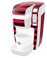 Decal Style Vinyl Skin compatible with Keurig K10 / K15 Mini Plus Coffee Makers Stripes Red (KEURIG NOT INCLUDED)