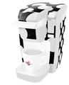 Decal Style Vinyl Skin compatible with Keurig K10 / K15 Mini Plus Coffee Makers Kearas Polka Dots White On Black (KEURIG NOT INCLUDED)