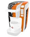 Decal Style Vinyl Skin compatible with Keurig K10 / K15 Mini Plus Coffee Makers Ripped Colors Black Orange (KEURIG NOT INCLUDED)