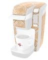 Decal Style Vinyl Skin compatible with Keurig K10 / K15 Mini Plus Coffee Makers Wavey Peach (KEURIG NOT INCLUDED)