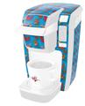 Decal Style Vinyl Skin compatible with Keurig K10 / K15 Mini Plus Coffee Makers Crabs and Shells Blue Medium (KEURIG NOT INCLUDED)