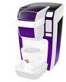 Decal Style Vinyl Skin compatible with Keurig K10 / K15 Mini Plus Coffee Makers Smooth Fades Purple Black (KEURIG NOT INCLUDED)