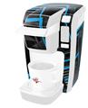 Decal Style Vinyl Skin compatible with Keurig K10 / K15 Mini Plus Coffee Makers Baja 0004 Blue Medium (KEURIG NOT INCLUDED)