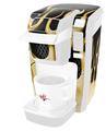 Decal Style Vinyl Skin compatible with Keurig K10 / K15 Mini Plus Coffee Makers Metal Flames Yellow (KEURIG NOT INCLUDED)