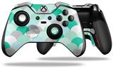 Brushed Circles Seafoam - Decal Style Skin fits Microsoft XBOX One ELITE Wireless Controller