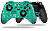 Paper Planes Turquoise - Decal Style Skin fits Microsoft XBOX One ELITE Wireless Controller