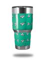 Skin Decal Wrap for Yeti Tumbler Rambler 30 oz Paper Planes Turquoise (TUMBLER NOT INCLUDED)