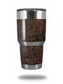 Skin Decal Wrap for Yeti Tumbler Rambler 30 oz Folder Doodles Chocolate Brown (TUMBLER NOT INCLUDED)