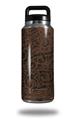 WraptorSkinz Skin Decal Wrap for Yeti Rambler Bottle 36oz Folder Doodles Chocolate Brown (YETI NOT INCLUDED)