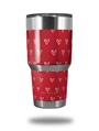 WraptorSkinz Skin Wrap compatible with RTIC 30oz ORIGINAL 2017 AND OLDER Tumblers Hearts Red On White (TUMBLER NOT INCLUDED)