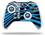 WraptorSkinz Decal Skin Wrap Set works with 2016 and newer XBOX One S / X Controller Zebra Blue (CONTROLLER NOT INCLUDED)