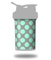 Decal Style Skin Wrap works with Blender Bottle 22oz ProStak Kearas Polka Dots Mint And Gray (BOTTLE NOT INCLUDED)