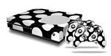 WraptorSkinz Decal Skin Wrap Set works with 2016 and newer XBOX One S Console and 2 Controllers Kearas Polka Dots White On Black