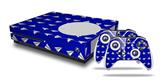 WraptorSkinz Decal Skin Wrap Set works with 2016 and newer XBOX One S Console and 2 Controllers Paper Planes Royal Blue
