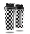 Decal Style Skin Wrap works with Blender Bottle 28oz Checkers White (BOTTLE NOT INCLUDED)