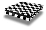 Vinyl Decal Skin Wrap compatible with Sony PlayStation 4 Slim Console Checkers White (PS4 NOT INCLUDED)