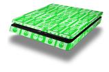 Vinyl Decal Skin Wrap compatible with Sony PlayStation 4 Slim Console Skull And Crossbones Pattern Green (PS4 NOT INCLUDED)
