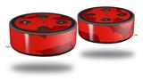 Skin Wrap Decal Set 2 Pack for Amazon Echo Dot 2 - Deathrock Bats Red (2nd Generation ONLY - Echo NOT INCLUDED)