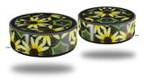 Skin Wrap Decal Set 2 Pack for Amazon Echo Dot 2 - Daisies Yellow (2nd Generation ONLY - Echo NOT INCLUDED)