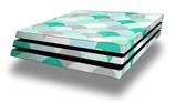 Vinyl Decal Skin Wrap compatible with Sony PlayStation 4 Pro Console Brushed Circles Seafoam (PS4 NOT INCLUDED)