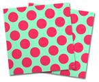WraptorSkinz Vinyl Craft Cutter Designer 12x12 Sheets Kearas Polka Dots Pink And Blue - 2 Pack